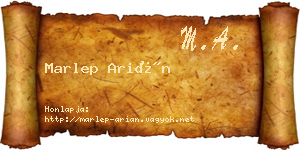 Marlep Arián névjegykártya